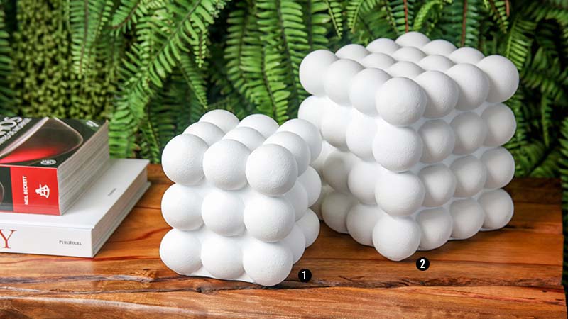 Cubo decorativo branco